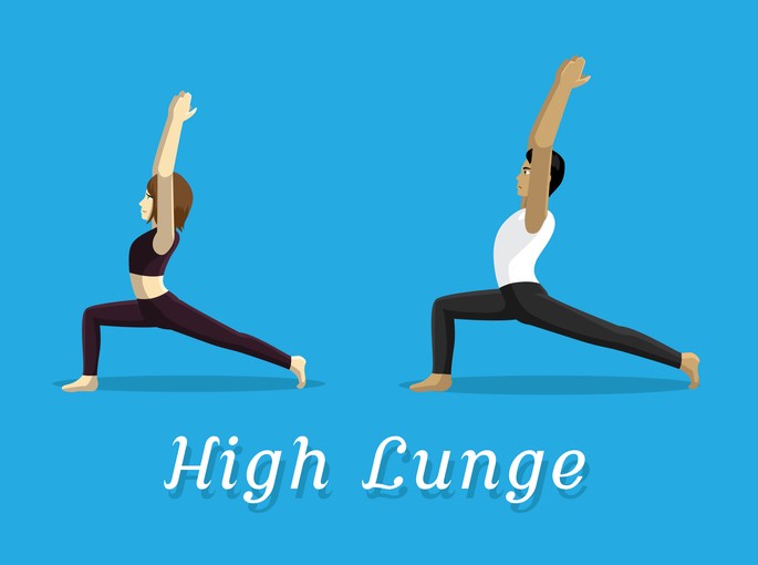 Unlock your hip flexors with high lunge pose