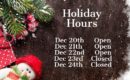 Holiday Hours Pic