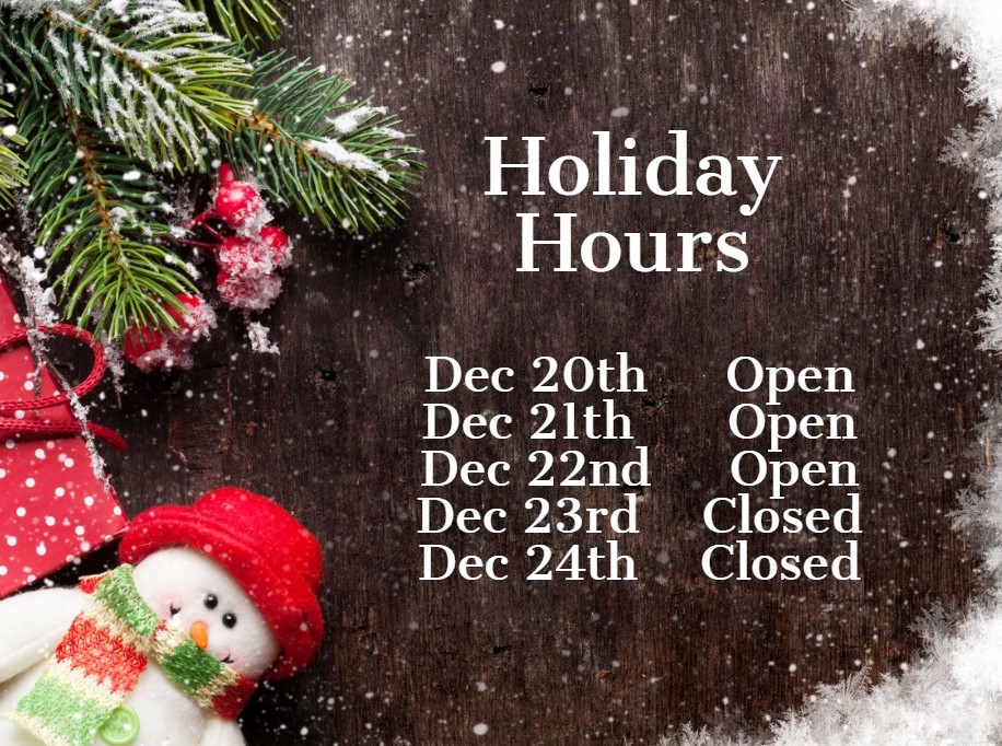 Holiday Hours Pic