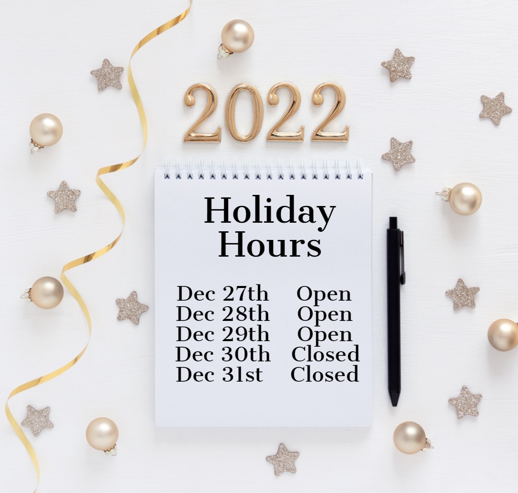 New Years Week Holiday Hours