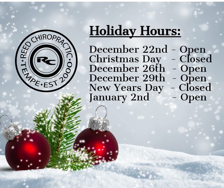 Reed Chiropractic Holiday Hours